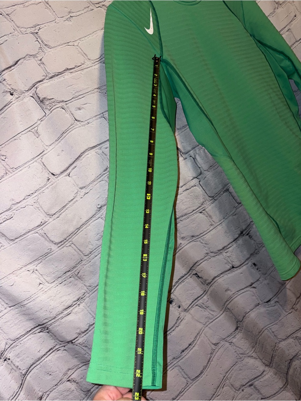 Nike Pro Comat Shirt Men’s Small Green Fitted Compression Logo Sports Active - Picture 12 of 13